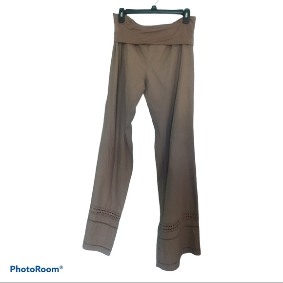 Love Tree Foldover Linen Pants